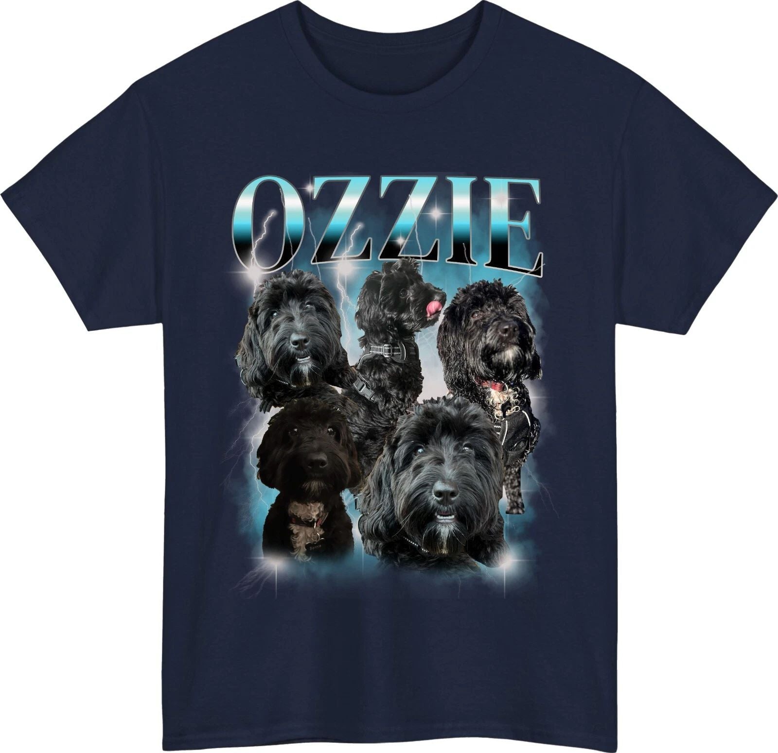 Personalised Pet Bootleg T-Shirt Custom Cat Dog Photo Name Birthday Gift Tee Top