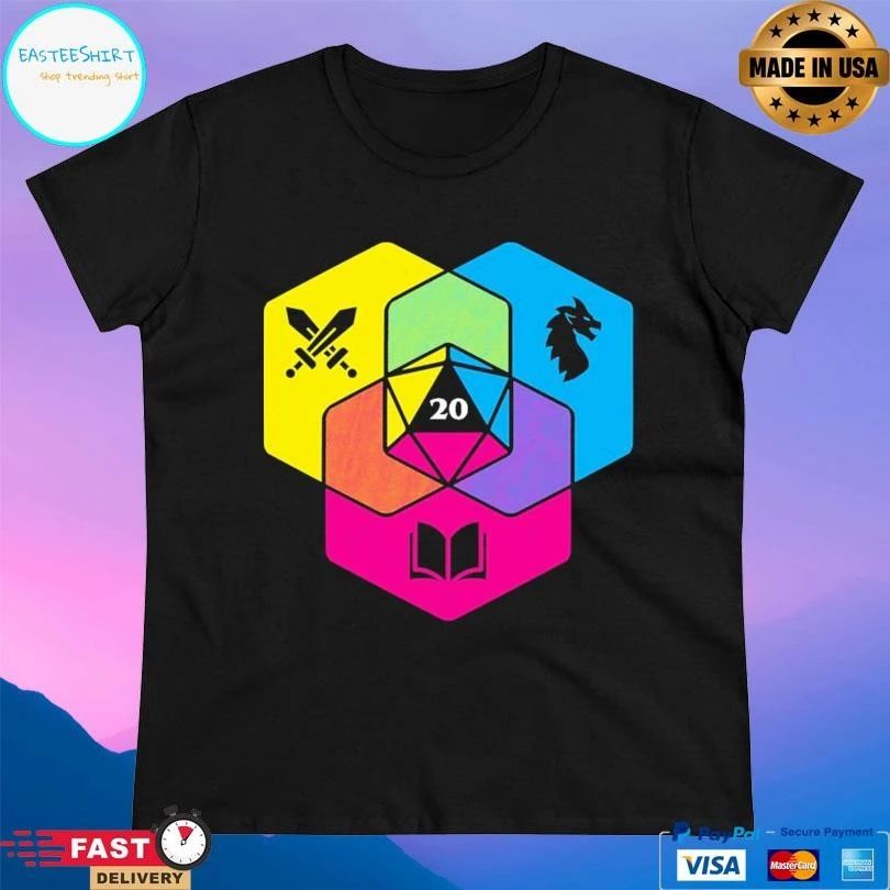 RPG Cmyk Dice Venn Diagram T-shirts