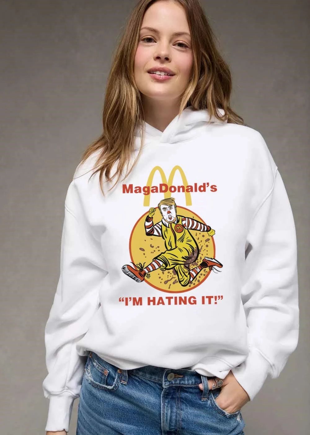 Magadonalds Im Hating It Brian Walsby 2026 Donald Trump Clown Caricature Running shirt