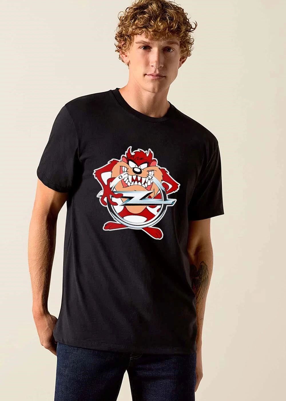 Opel Taz Tasmanian Devil Holding Lightning Emblem Cartoon Caricature shirt
