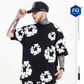 Men Summer Trendy Fashion Hip Hop Printed Pullover Short Sleeve T-Shirt Top