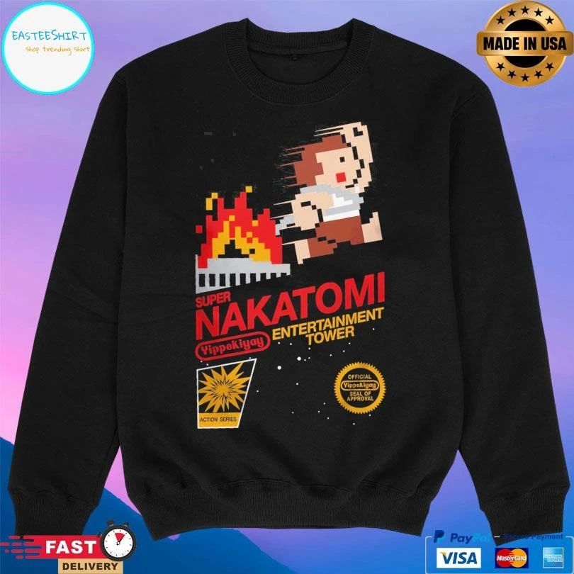 Super Nakatomi Yippe Kiyay Entertainment Tower T-shirts