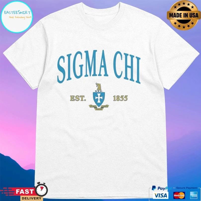 Sigma Chi Vintage Coat Of Arms Est 1855 T-shirts