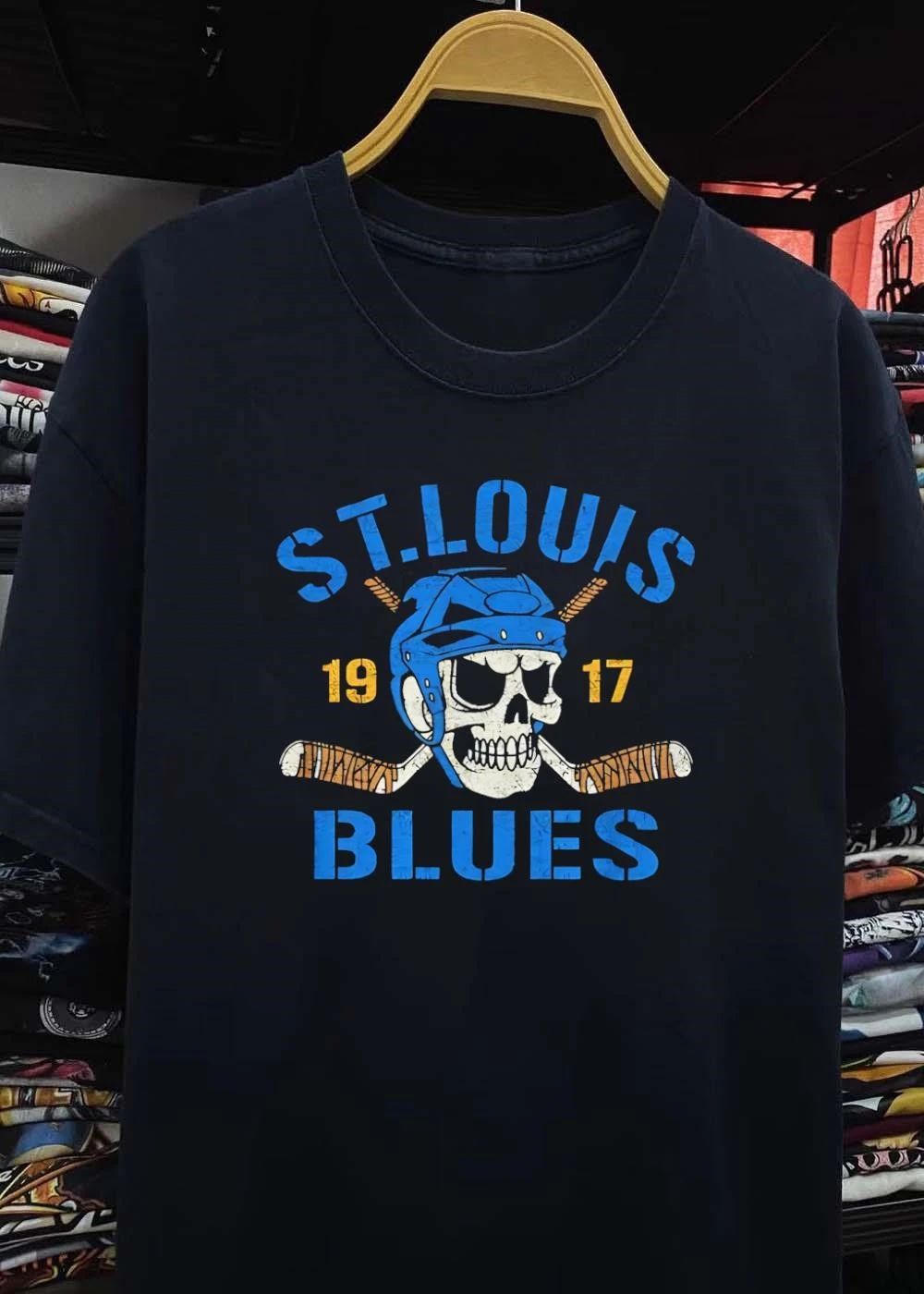 St. Louis Blues Skull Helmet Hockey Stick 19 17 St. Louis Blues shirt