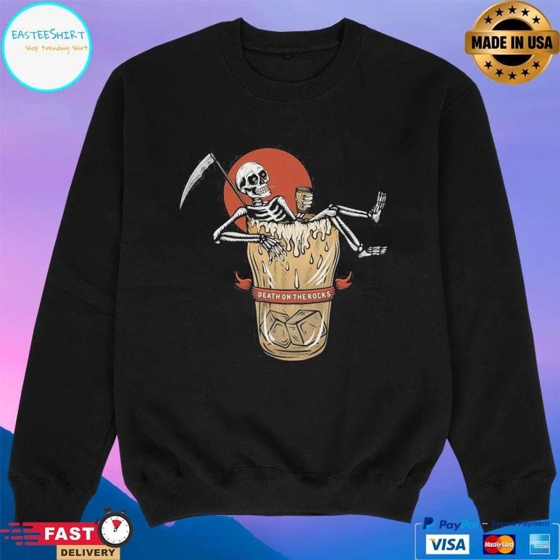 Death On The Rocks Skeleton T-shirts