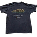 Go With The Flow Otter National Geographic T-Shirt, Vintage Unisex Tee
