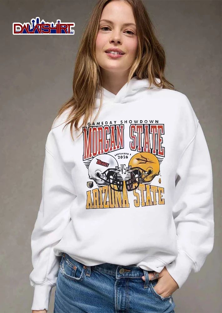 Morgan State Bears Arizona Sun Devils NCAA Gameday Showdown Vs 2026 Two Facing Football Helmets shirt