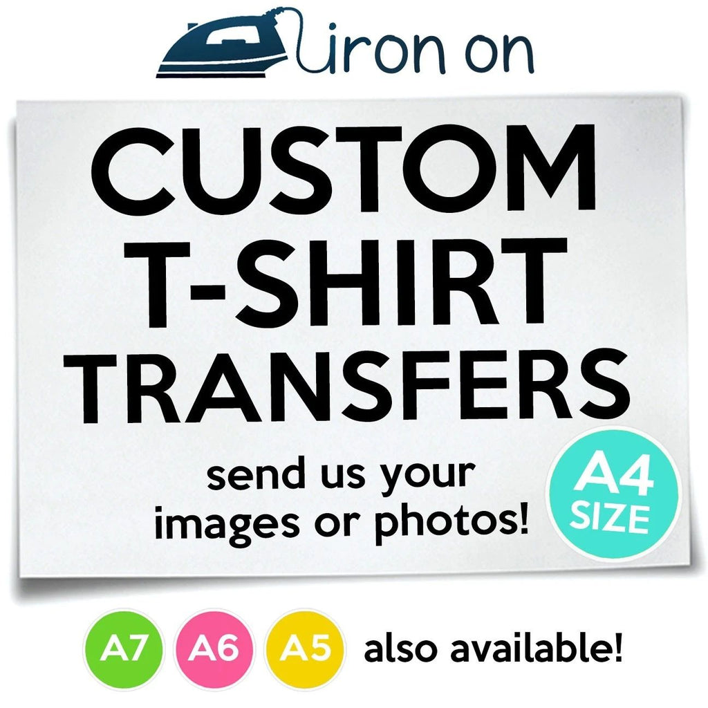 Custom Iron On T-Shirt Transfer A4 Your Image Photo Design Personalised Hen Stag