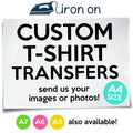 Custom Iron On T-Shirt Transfer A4 Your Image Photo Design Personalised Hen Stag