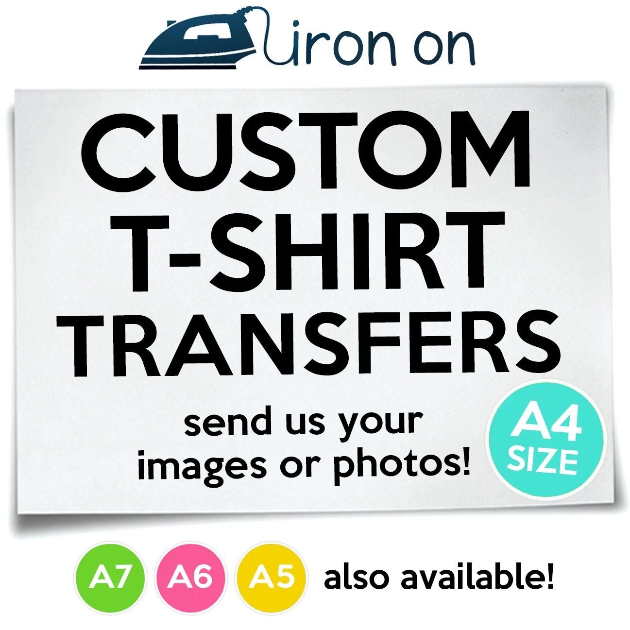 Custom Iron On T-Shirt Transfer A4 Your Image Photo Design Personalised Hen Stag