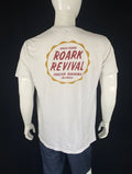 Roark Revival White 2-Sided Bottle Cap Graphic T Shirt, B Grade, Men's Size XL