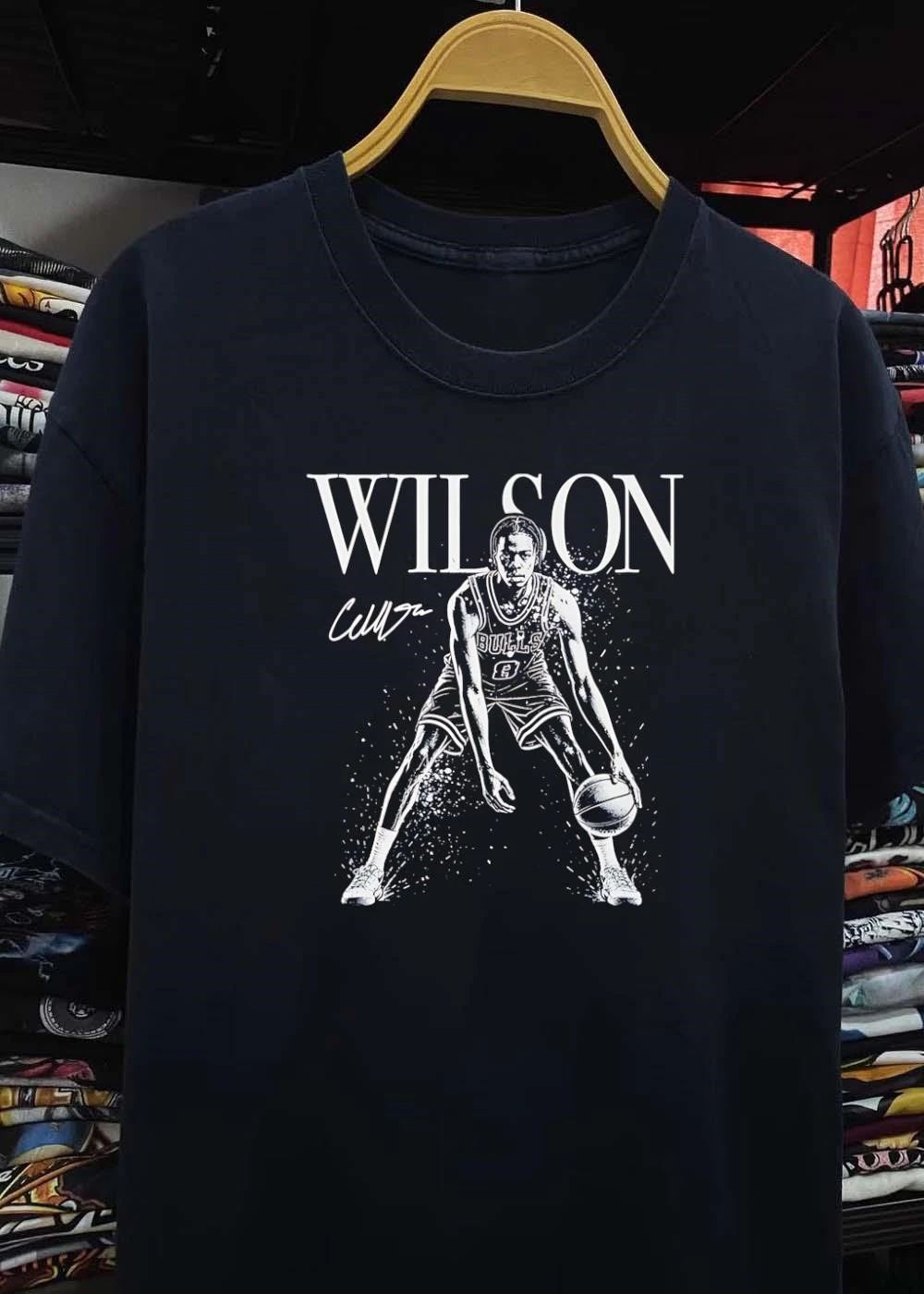 Coby White Autograph Basketball Player Dribbling Wilson Chicago Bulls shirt