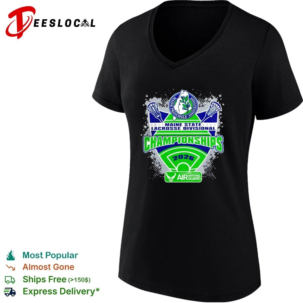 Maine Principals Association Maine State Lacrosse Divisional Championships 2026 T-shirt