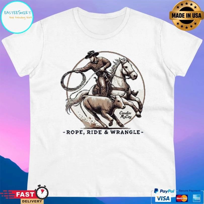 Rope Ride And Wrangle Cowboy T-shirts