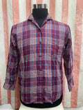 Vintage Christian Dior Sports Plaid Button Up Shirt
