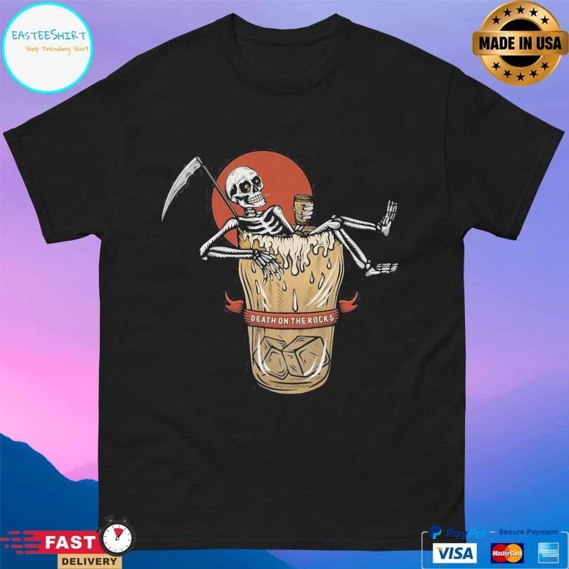 Death On The Rocks Skeleton T-shirts