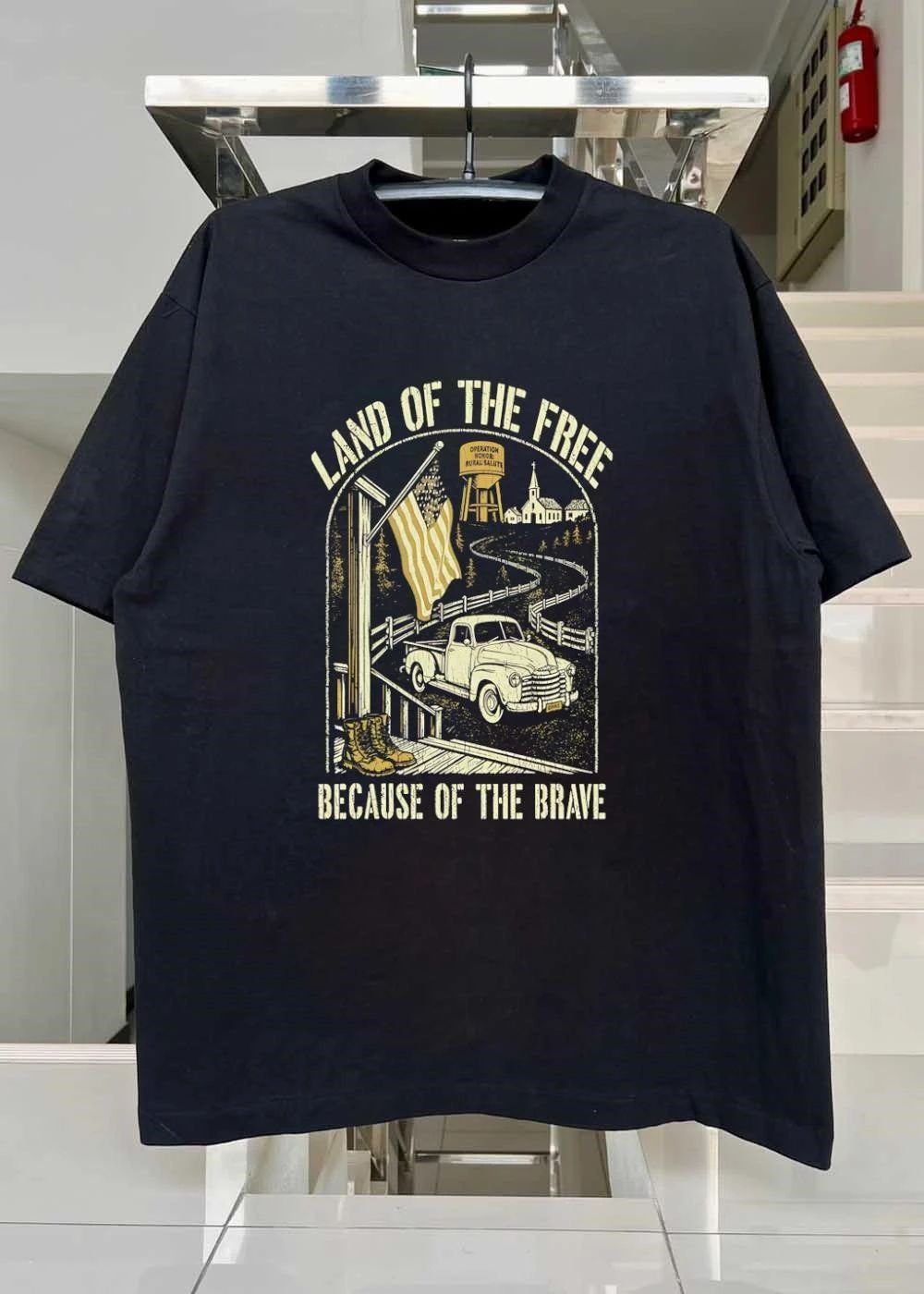Operation Honor Rural Salute Land of the Free Because of the Brave shirt