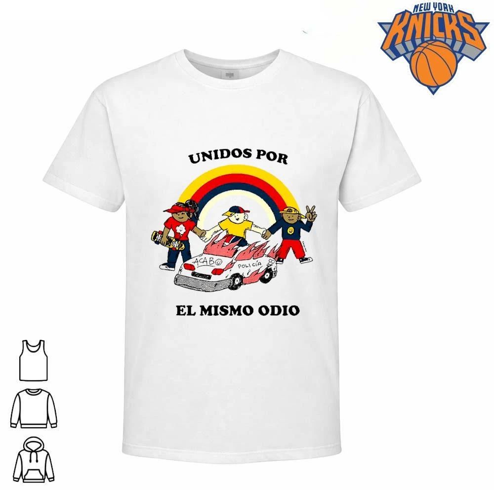 Unidos Por El Mismo Odio ACAB Burning Police Car Rainbow Vintage Shirt