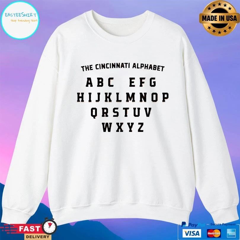 The Cincinnati Alphabet Alphabet T-shirts