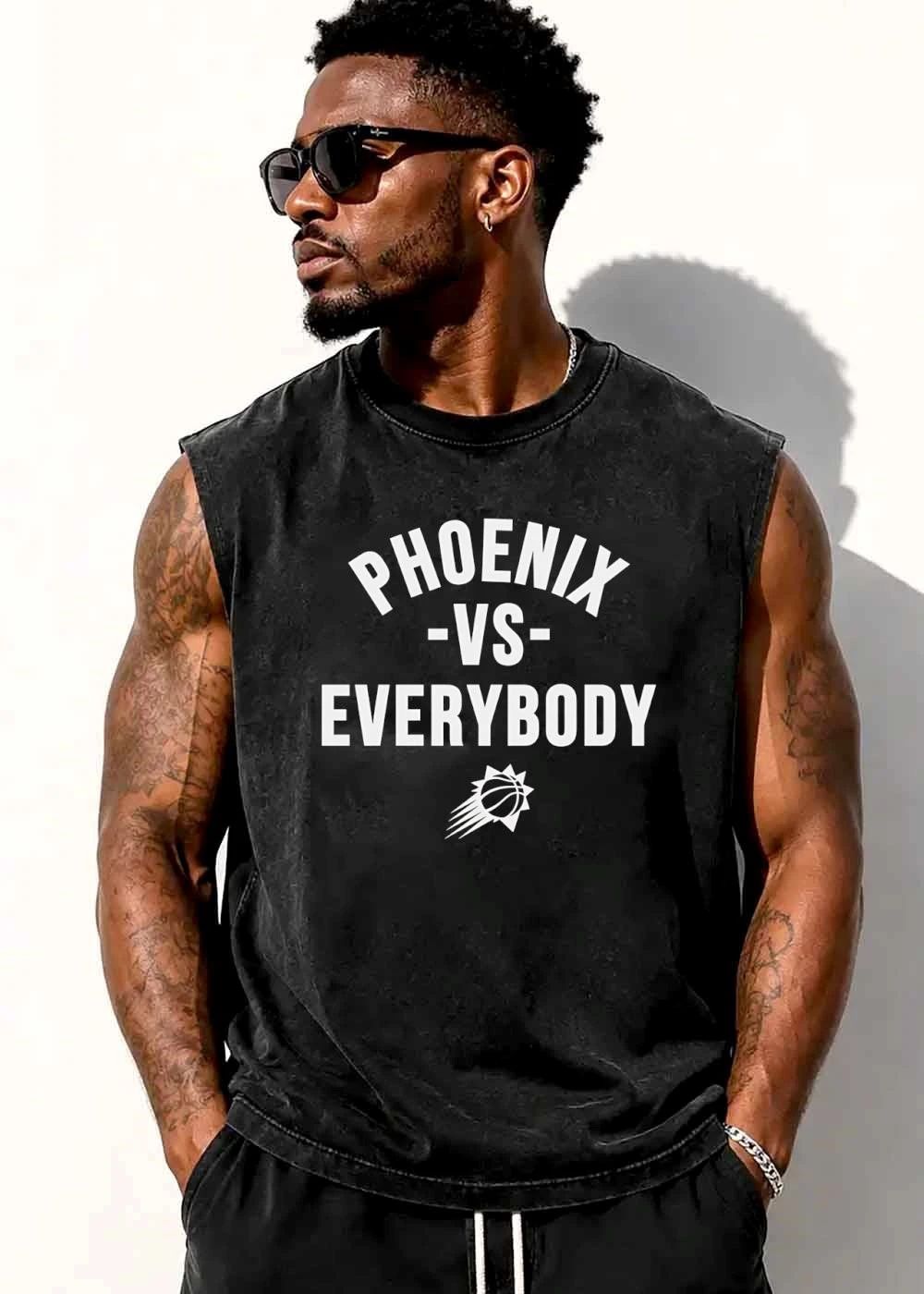 Phoenix Suns NBA Vs Everybody Sunburst Streaking Basketball Logo shirt