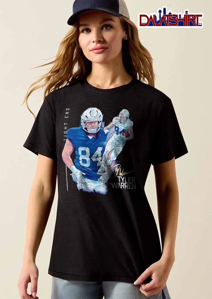 Tight End Tyler Warren Football Player Jersey 84 Action Collage shirt