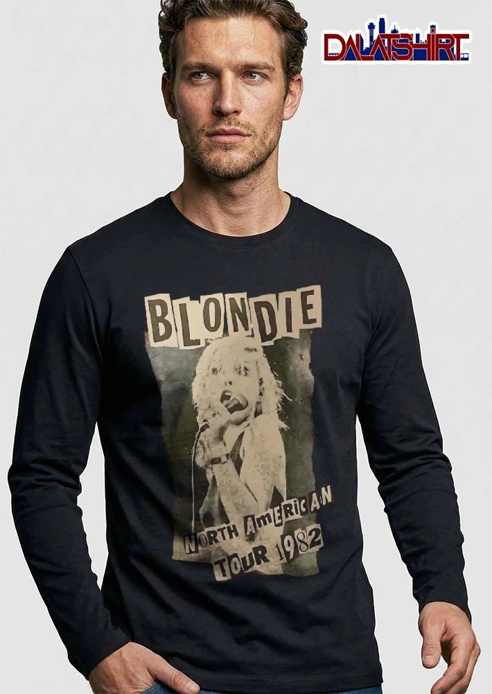 Blondie North American Tour 1982 Debbie Harry Singing Microphone Cutout Ransom Note shirt