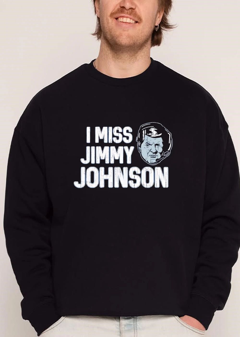 I Miss Jimmy Johnson Headset Coach Head Caricature Distressed shirt