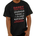 Superhero Fathers Day Daddy Comic Book Gift Mens Casual Crewneck T Shirts Tees