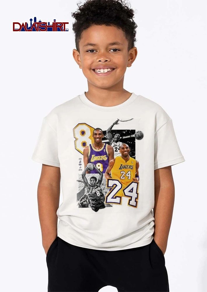 Los Angeles Lakers NBA Kobe Bryant Photo Collage Jersey Numbers 8 24 shirt