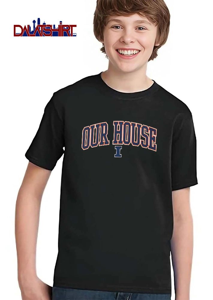 Illinois Fighting Illini NCAA Our House Arched Text Block I Logo shirt
