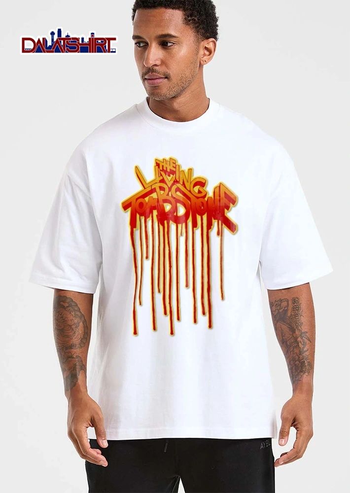 Living Tombstone Red Orange Dripping Paint Graffiti Font shirt