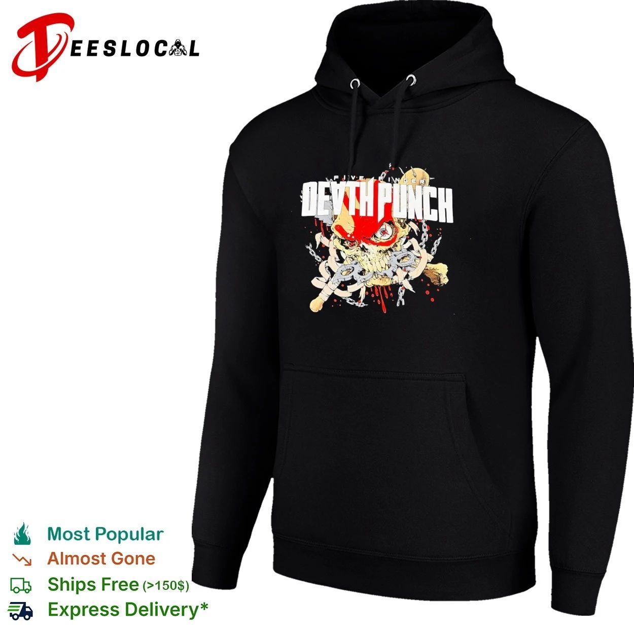 Five Finger Death Punch Skull with Brass Knuckles T-shirt