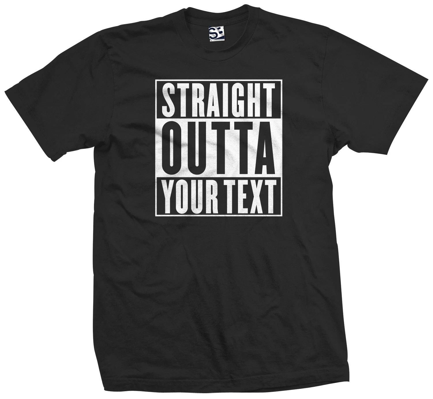 Custom Straight Outta T-Shirt Your Text Compton Personalized Logo Mens Next Day