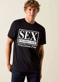 Sex Instructor First Lesson Free Framed Boxed Serif Typography shirt