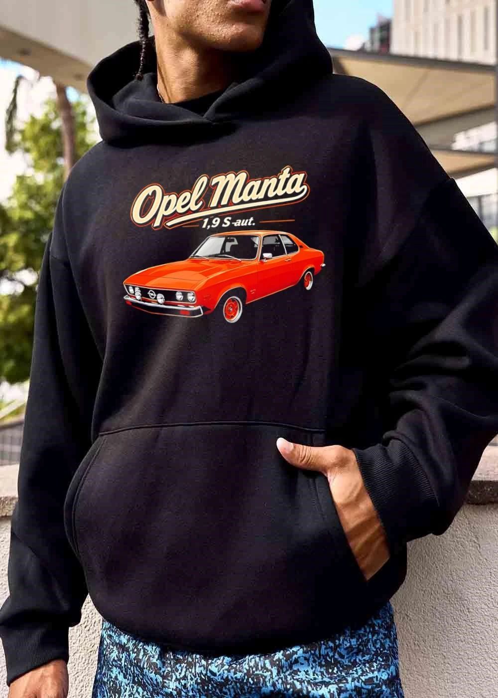 Opel Manta 1 9 S Aut Orange Retro Classic Coupe Car Illustration shirt