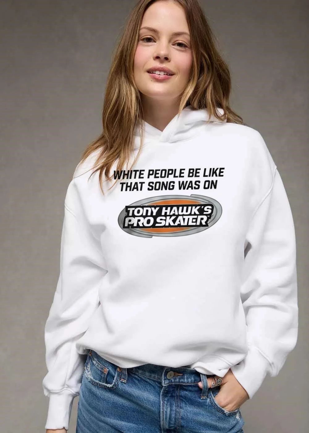 White People Be Like That Song Was On Tony Hawks Pro Skater Oval Game Logo shirt