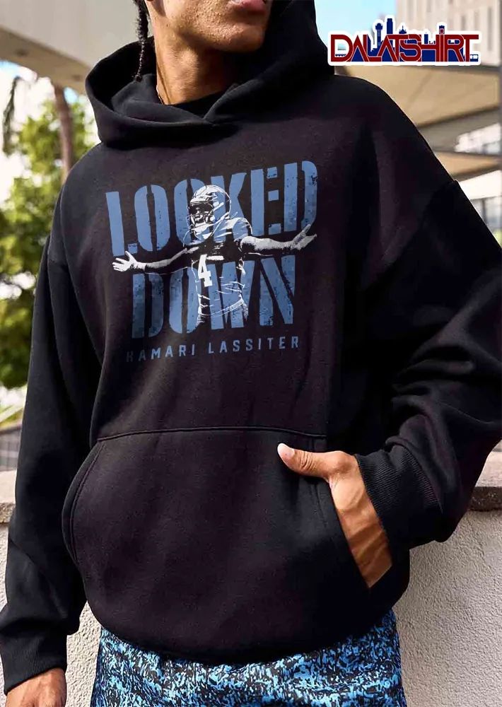 Locked Down Kamari Lassiter Football Player Arms Outstretched Distressed shirt