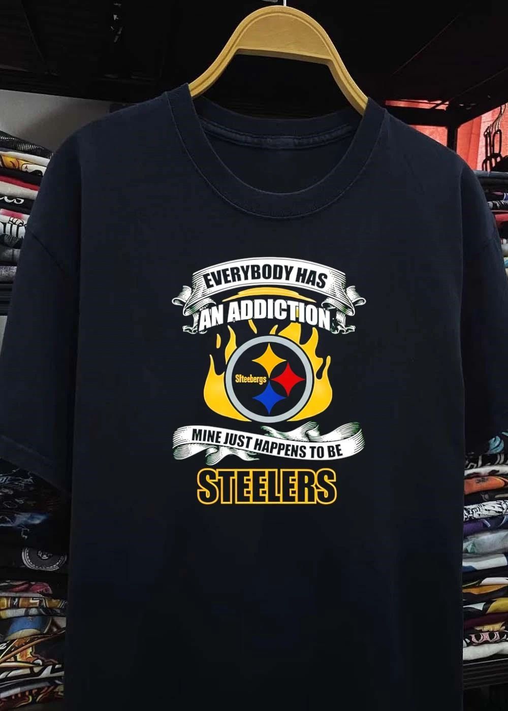 Steelers Fan Apparel Everybody Has An Addiction Mine Just Happens To Be Steelers T-Shirt