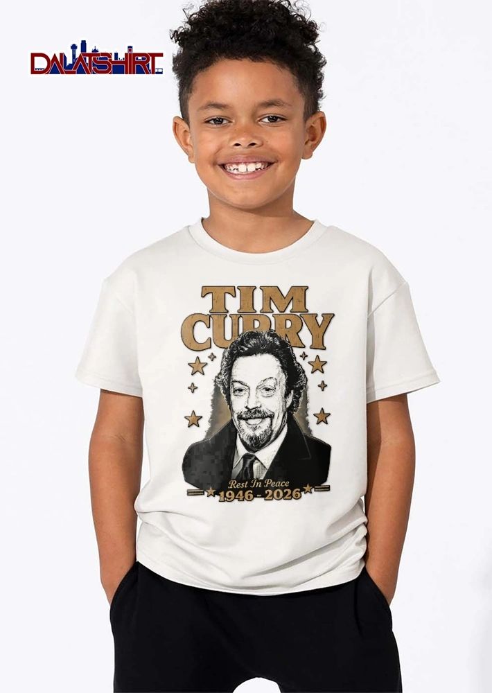 Tim Curry Rest In Peace 1946 2026 Actor Portrait Halftone Stars Vintage Distressed shirt