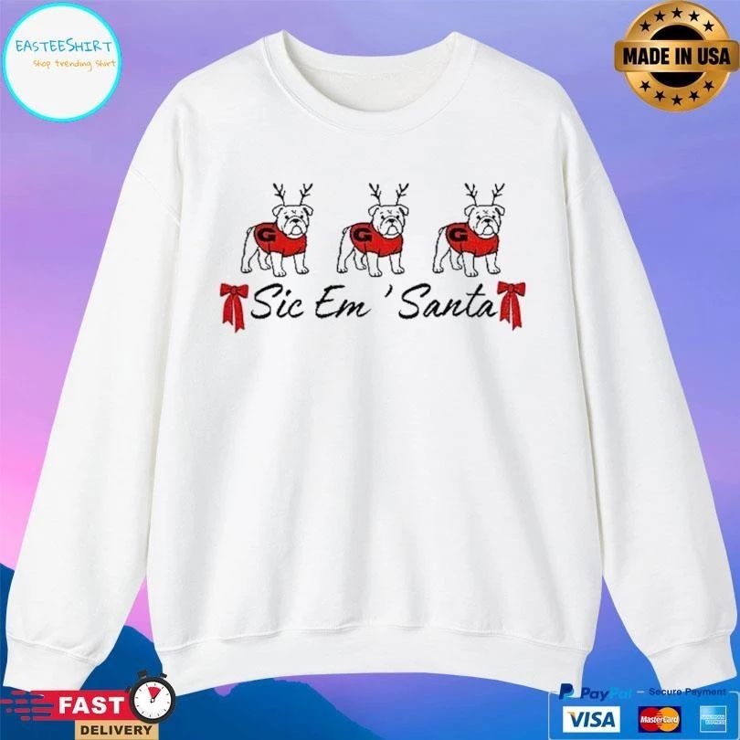 Em Santa Georgia Bulldogs Christmas 2025 T-shirts