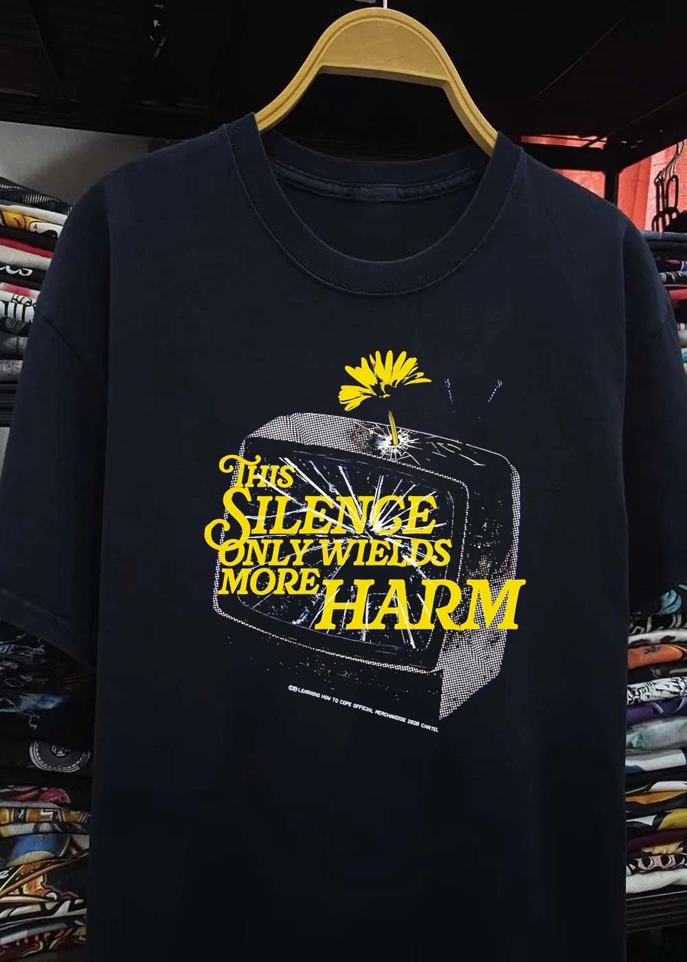 Learning How to Cope Official Merchandise 2026 Cartel Broken Television This Silence Only Wields More Harm T-Shirt