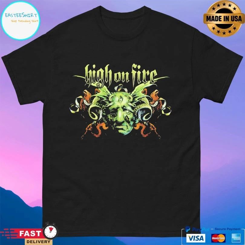 High On Fire Green Demon T-shirts