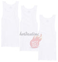 Lot 3 or 6 Pack Men White Cotton Tank Top A-Shirt Wife Beater Ribbed Undershirt