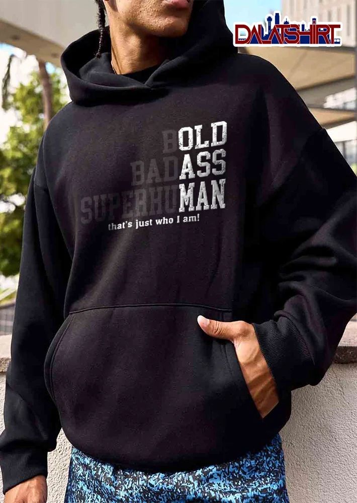 Bold Badass Superhuman That Is Just Who I Am Distressed Typography White Black Text shirt