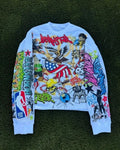 Harajuku Hip Hop High Street Trendy Oversized Long Sleeve T Shirt Men Y2k