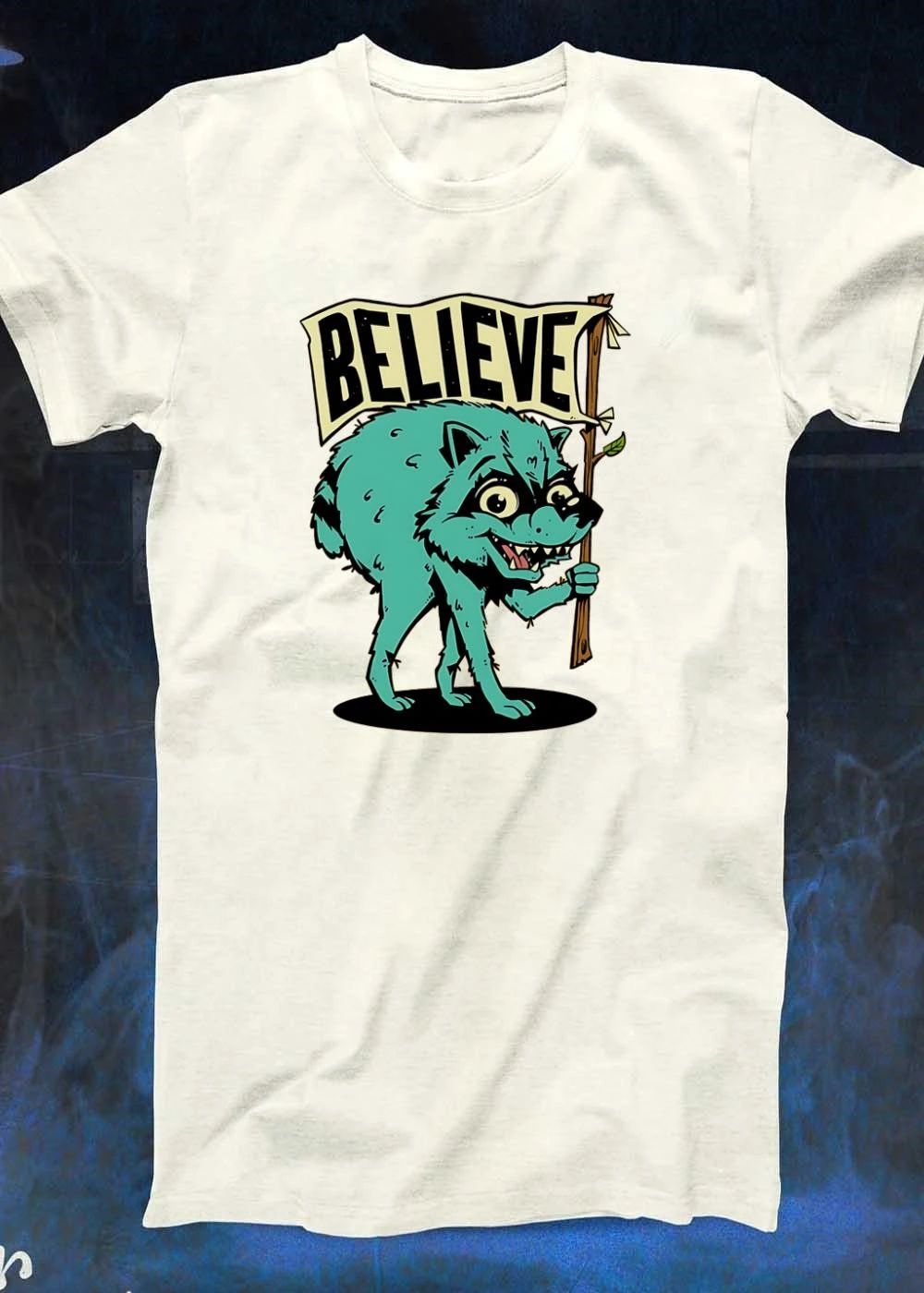 Believe Raccoon Carrying A Sign shirt