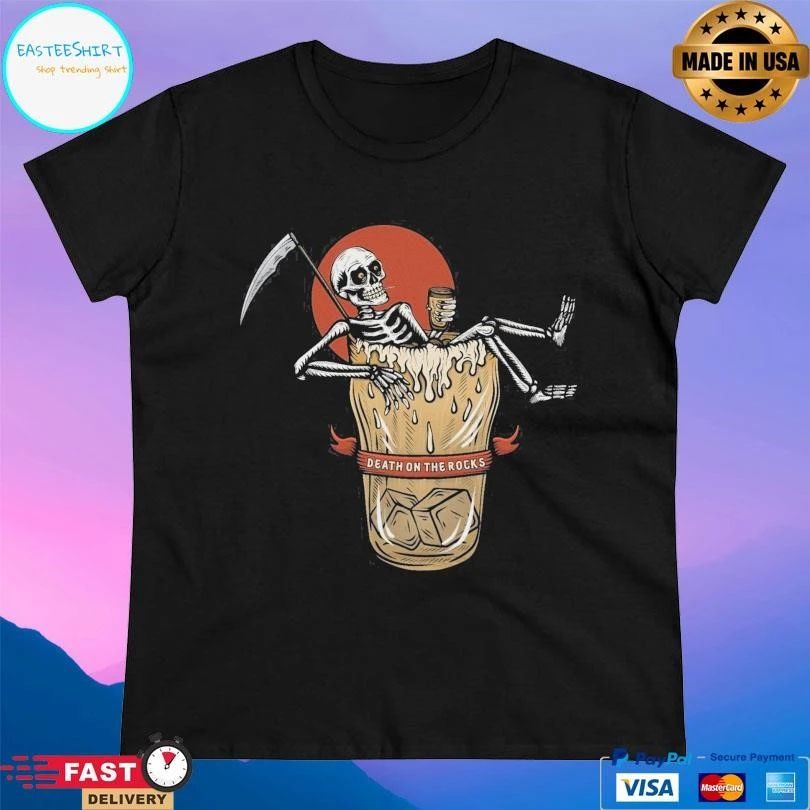 Death On The Rocks Skeleton T-shirts