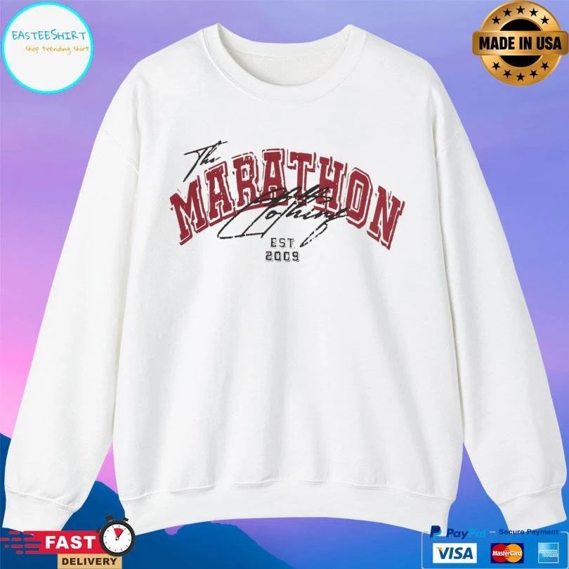 The Marathon Clothing Arch And Script Est 2009 T-shirts