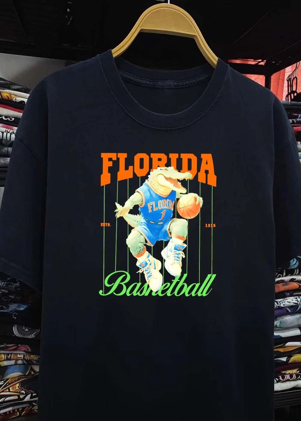 Estb 1915 Florida Basketball Gator Playing with Ball Blue Jersey shirt