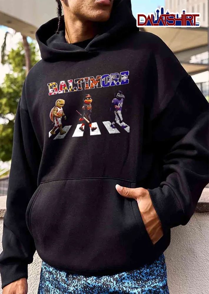 Baltimore Terrapin Oriole Raven Mascot Abbey Road Shirt